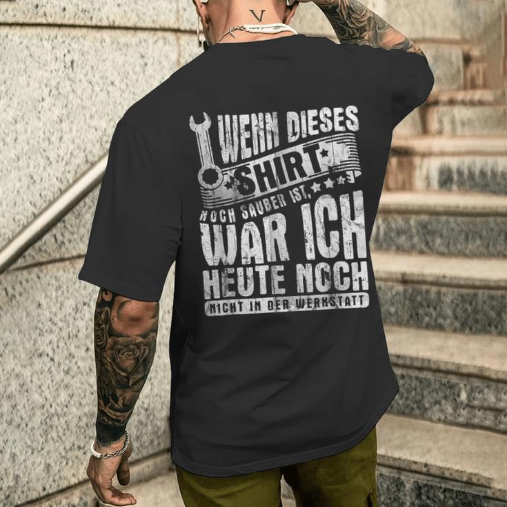 With Mechanic Car Wenn Dieser Noch Sauberist Ist T-Shirt mit Rückendruck Geschenke für Ihn