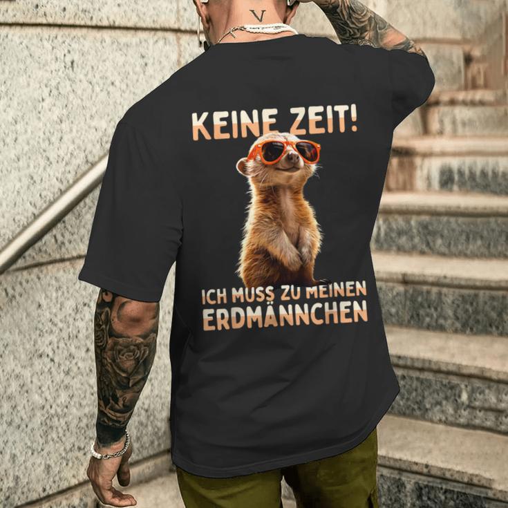 Meerkat Surikate Ich Muss Zu Meinen Erdmännchen T-Shirt mit Rückendruck Geschenke für Ihn