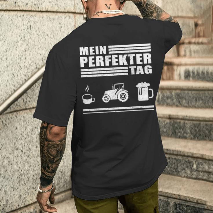 Mein Perfekt Tag Farmer T-Shirt mit Rückendruck Geschenke für Ihn