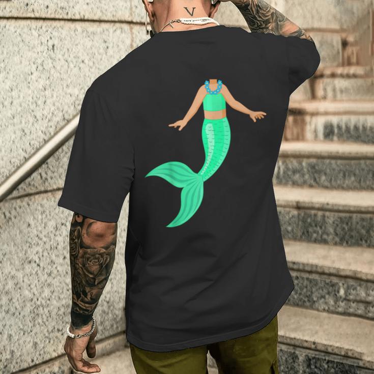 Mermaid Outfit Water Party Atlantis Costume T-Shirt mit Rückendruck Geschenke für Ihn