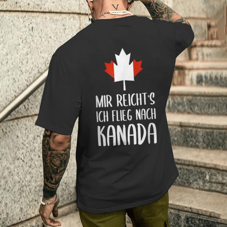 Mir Reicht's Ich Flieg Nach Canada Fan T-Shirt mit Rückendruck Geschenke für Ihn