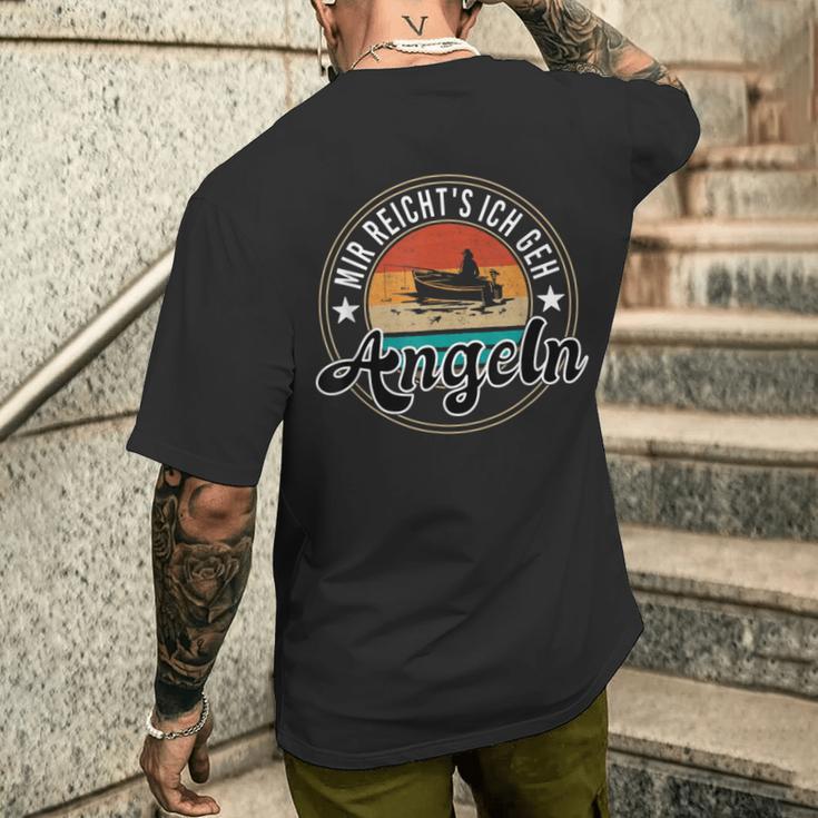 Mir Reicht's Ich Geh Fishing Sports Fisherman T-Shirt mit Rückendruck Geschenke für Ihn