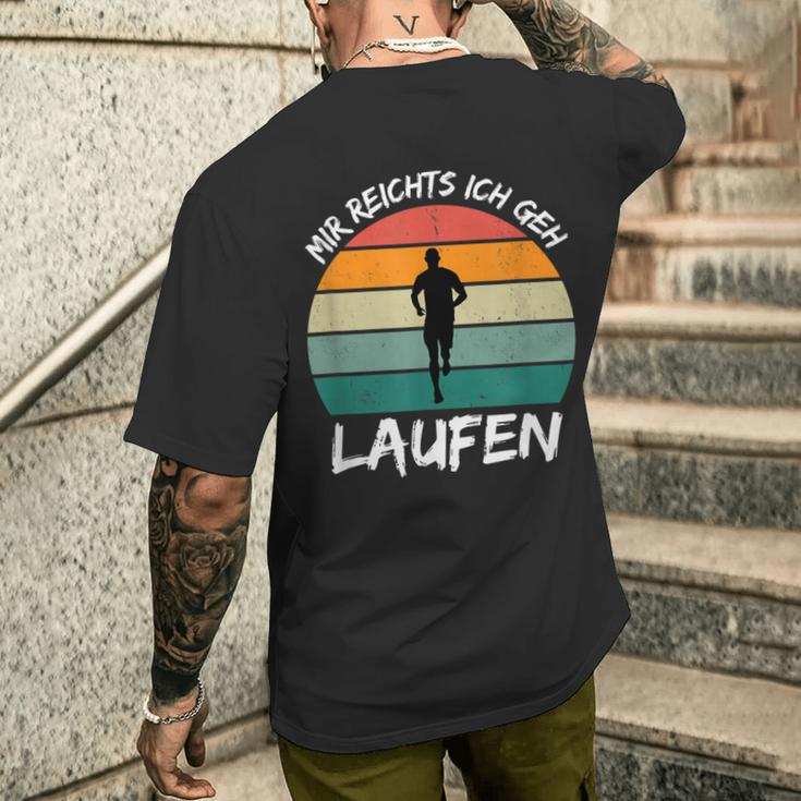 Mir Reichts Ich Geh Laufen Jogging Runner Slogan T-Shirt mit Rückendruck Geschenke für Ihn