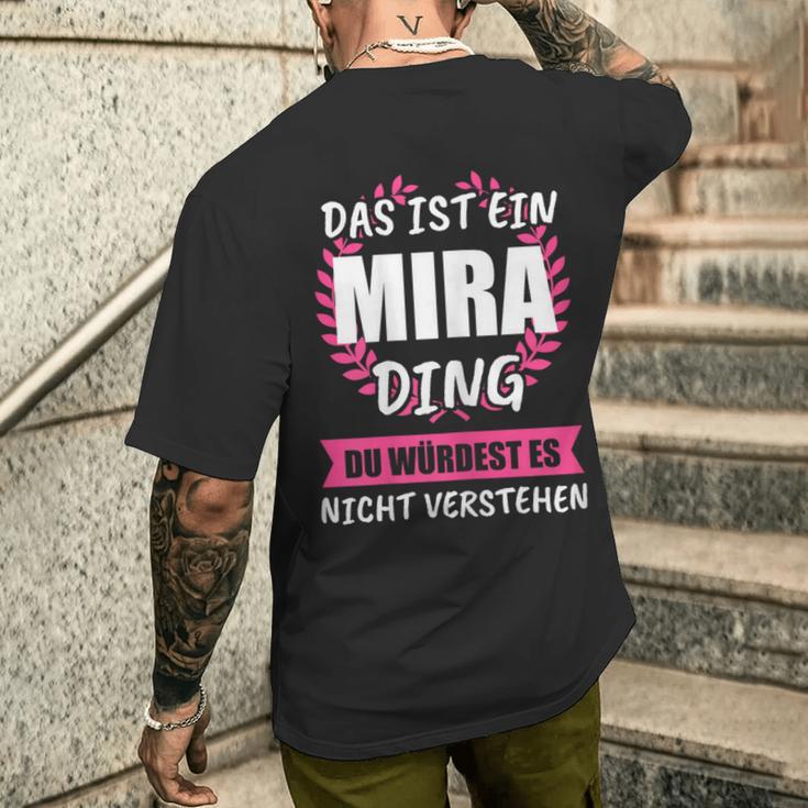 Mira Name First Name T-Shirt mit Rückendruck Geschenke für Ihn