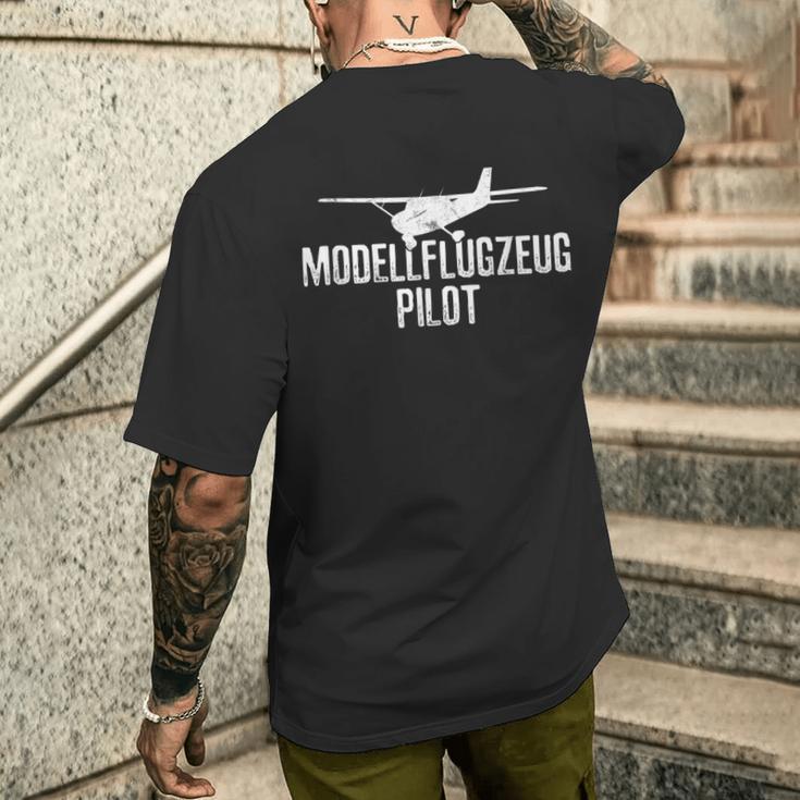 Model Aeroplane Pilot Model Flying Pilot T-Shirt mit Rückendruck Geschenke für Ihn