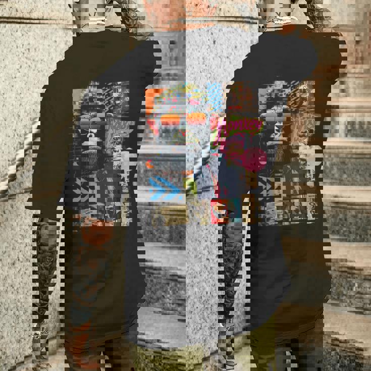 Mono Frontprint Arte Gráfico Animal Obra De Arte Monkey Camiseta Hombre Estampado Espalda Regalos para él