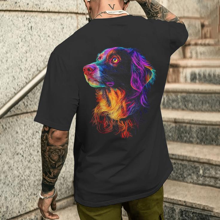 Munsterlander Dog Graphic Pet Colourful Munsterlander T-Shirt mit Rückendruck Geschenke für Ihn