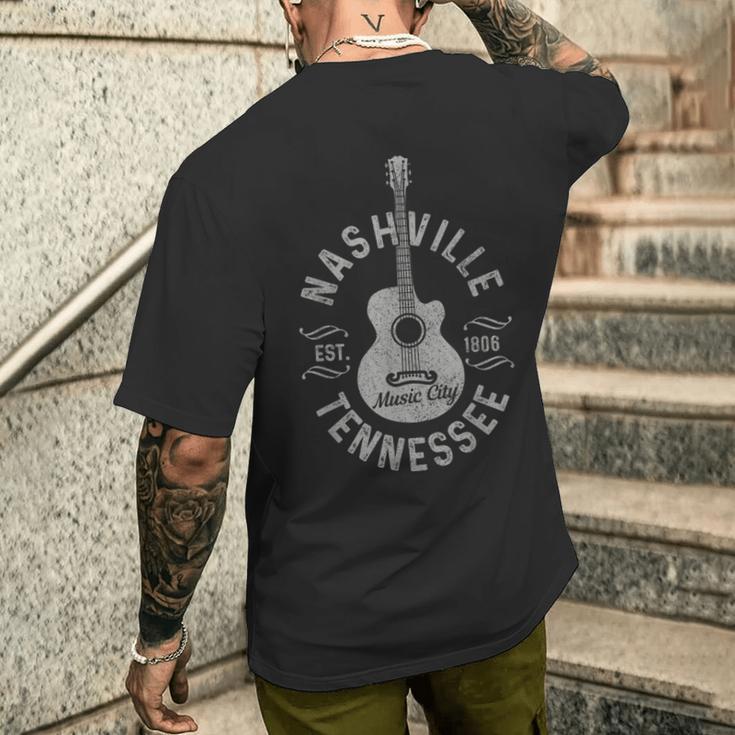 Nashville Tennessee Usa Country Music City Souvenir T-Shirt mit Rückendruck Geschenke für Ihn