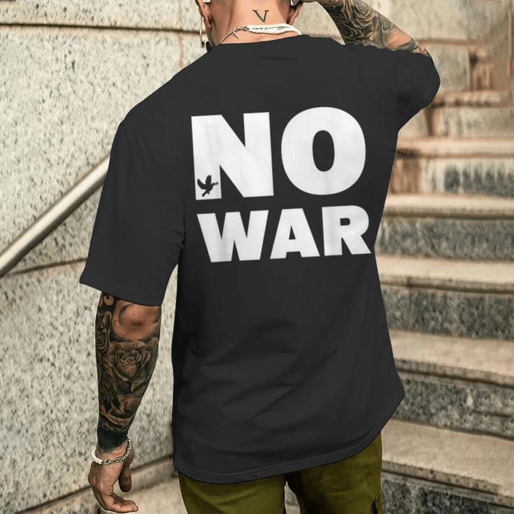 No War Peace No War No War T-Shirt mit Rückendruck Geschenke für Ihn