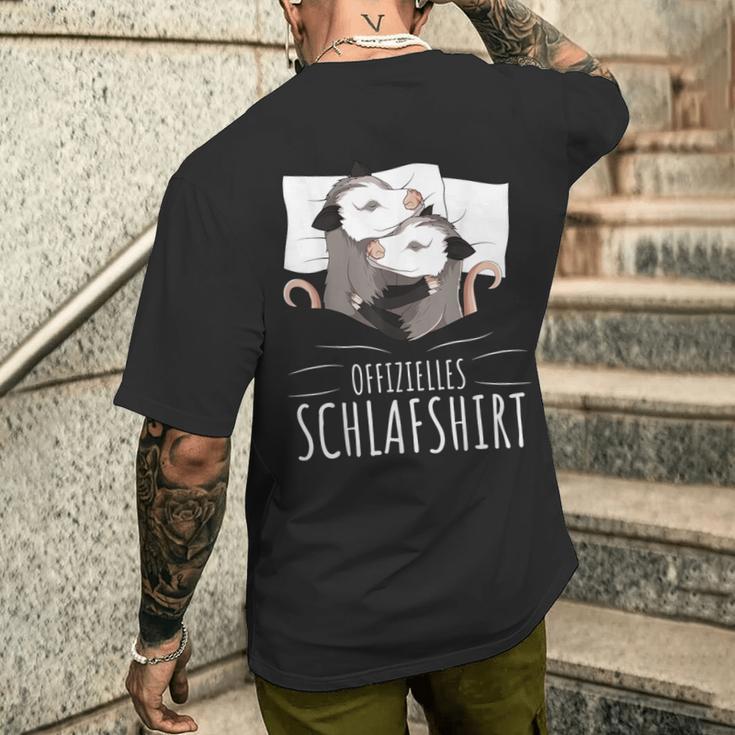 Official Opossum Sleep S T-Shirt mit Rückendruck Geschenke für Ihn