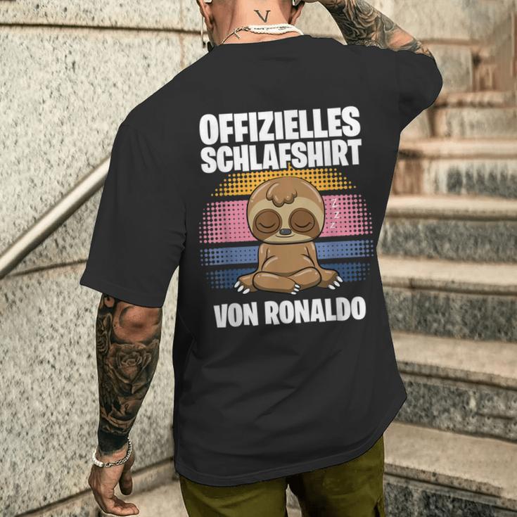 Official Ronaldo Sleep Personalised S T-Shirt mit Rückendruck Geschenke für Ihn