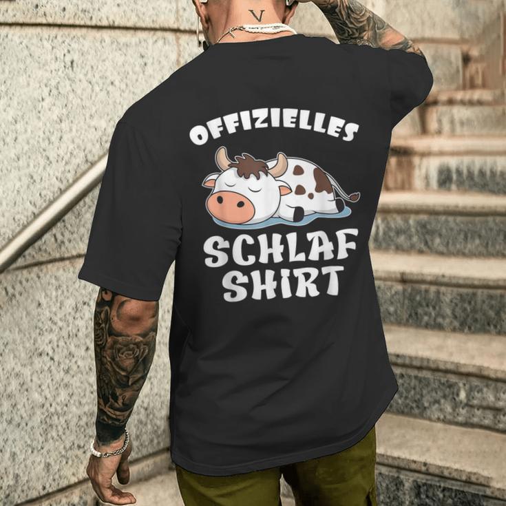 Official Sleep Cow Cows Farmers Children's T-Shirt mit Rückendruck Geschenke für Ihn