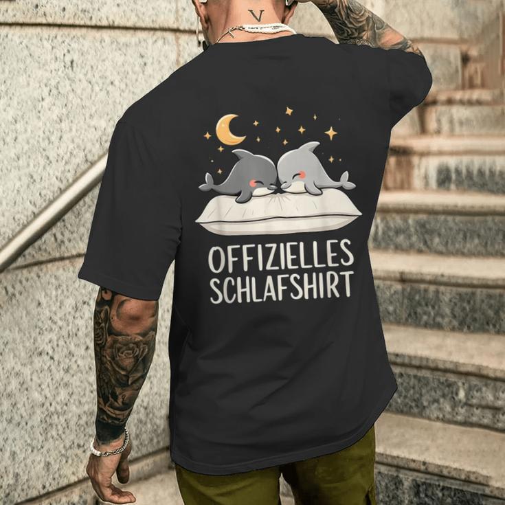 Official Sleep Dolphin Dolphins T-Shirt mit Rückendruck Geschenke für Ihn