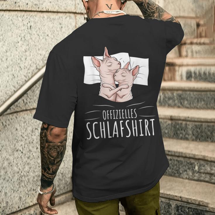 Official Sphynx Cat Nude Cat Sphinx T-Shirt mit Rückendruck Geschenke für Ihn