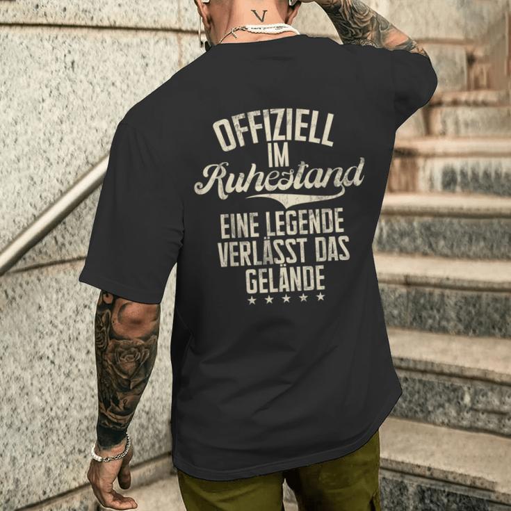 Offiziel Im Ruhestand Eine Legendeerlässt Das Gelände T-Shirt mit Rückendruck Geschenke für Ihn