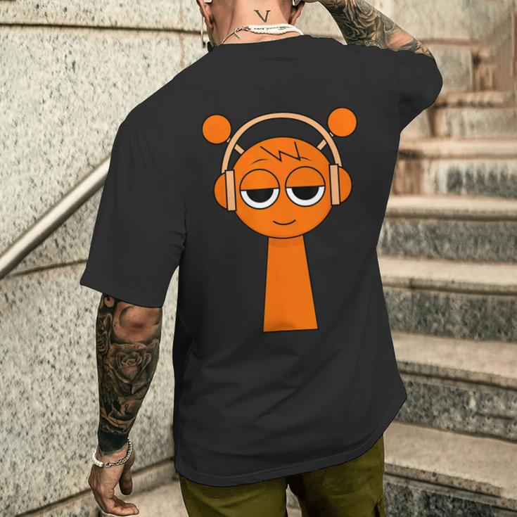 Oren Orange Sprunki Toy T-Shirt mit Rückendruck Geschenke für Ihn