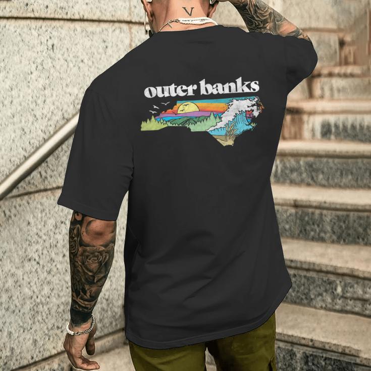 Outer Banks North Carolina Outdoors Retro Nature T-Shirt mit Rückendruck Geschenke für Ihn