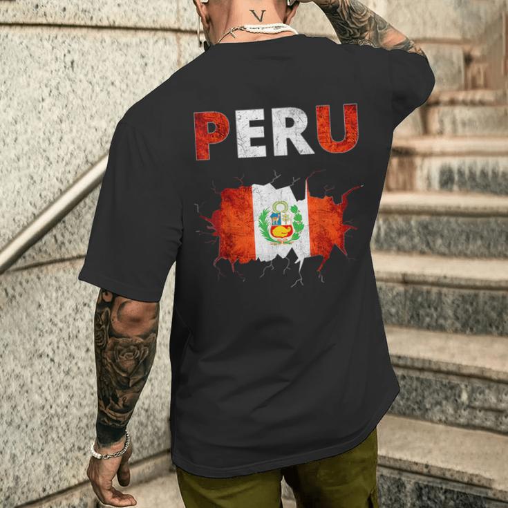 Peru Football Jersey Quali Peru Flag T-Shirt mit Rückendruck Geschenke für Ihn