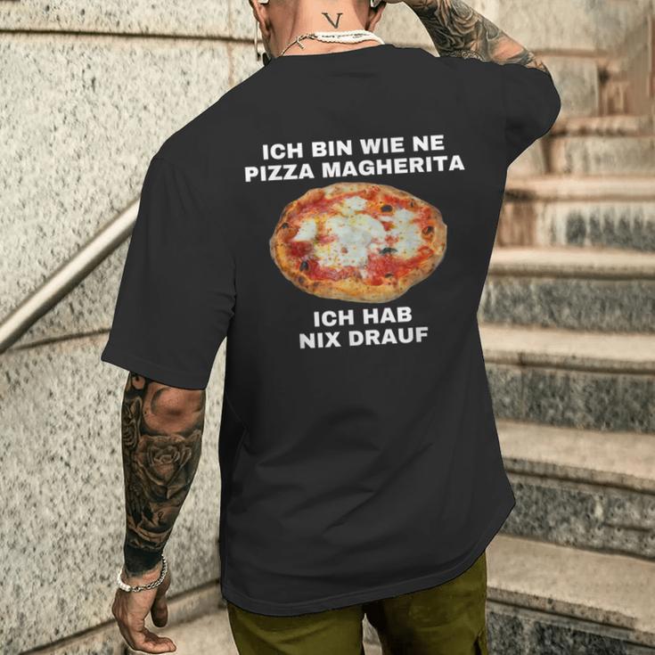 Pizza Margherita T-Shirt mit Rückendruck Geschenke für Ihn