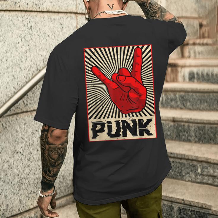 Punk Rock Music Against Nazis Against Right T-Shirt mit Rückendruck Geschenke für Ihn