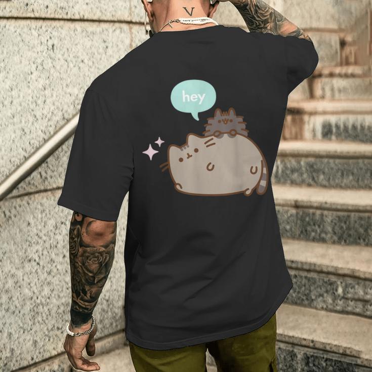 Pusheen Hey With Pip T-Shirt mit Rückendruck Geschenke für Ihn