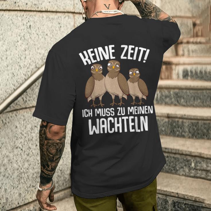 Quail Quail Quailers Quachtelzüchter T-Shirt mit Rückendruck Geschenke für Ihn