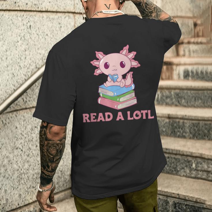 Read A Lotl Like An Axolotl Cute Books Axolotl T-Shirt mit Rückendruck Geschenke für Ihn