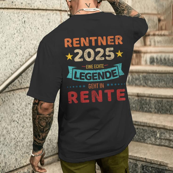 Rentner 2025 Legend Retirement For Grandpa T-Shirt mit Rückendruck Geschenke für Ihn