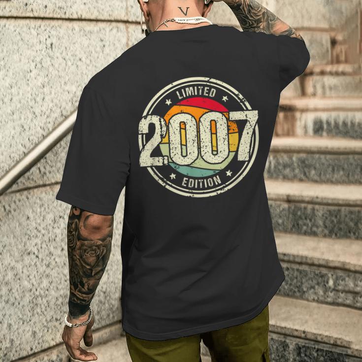 Retro 16 Yearsintage 2007 Limited Edition 16Th Birthday T-Shirt mit Rückendruck Geschenke für Ihn