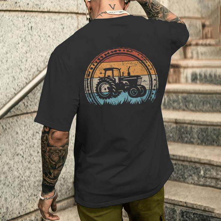 Retro Trekker Farmer Tractor T-Shirt mit Rückendruck Geschenke für Ihn