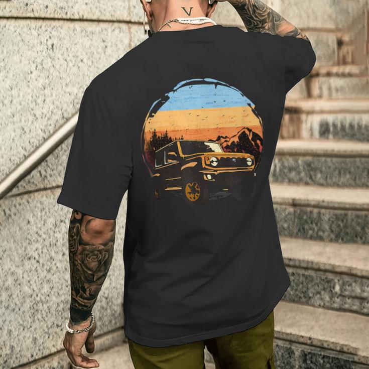 Retrointage Style Fits Jimny Gj Jb74 Fans Off Road T-Shirt mit Rückendruck Geschenke für Ihn