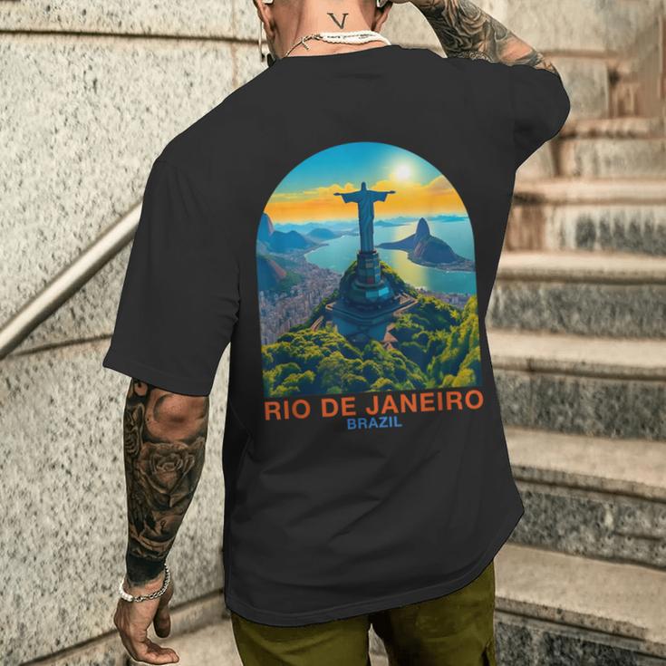 Rio De Janeiro Travel Holiday Rio De Janeiro Brazil T-Shirt mit Rückendruck Geschenke für Ihn