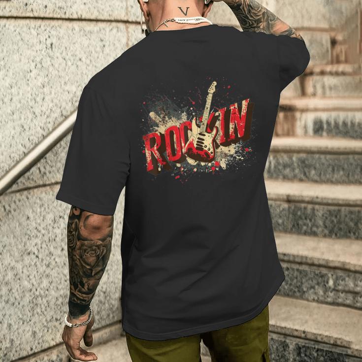 Rock 'N Roll Guitar Outfit T-Shirt mit Rückendruck Geschenke für Ihn