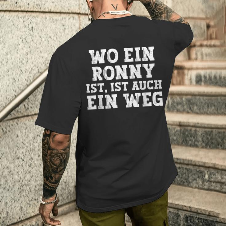 Ronny Saying For Birthday First Name Ronny T-Shirt mit Rückendruck Geschenke für Ihn