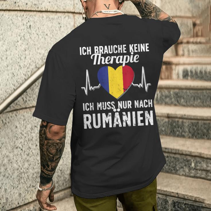 Rumänische Flagge I Rumänien Urlaub I Rumänien T-Shirt mit Rückendruck Geschenke für Ihn