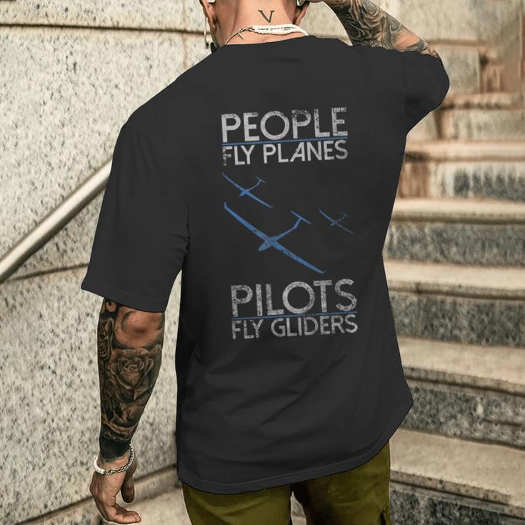 Sailing Flying Pilot Fly Glider Idea T-Shirt mit Rückendruck Geschenke für Ihn