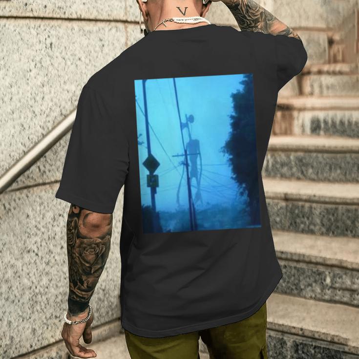 Siren Head Siren Head Creepypasta Horror T-Shirt mit Rückendruck Geschenke für Ihn