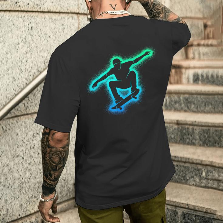 Skating Skateboarder Skater Children's Boys Skateboard T-Shirt mit Rückendruck Geschenke für Ihn