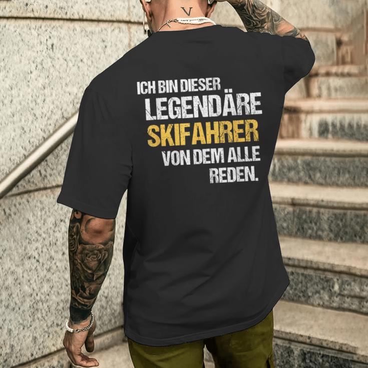 Skier Legend Ski Alpine T-Shirt mit Rückendruck Geschenke für Ihn