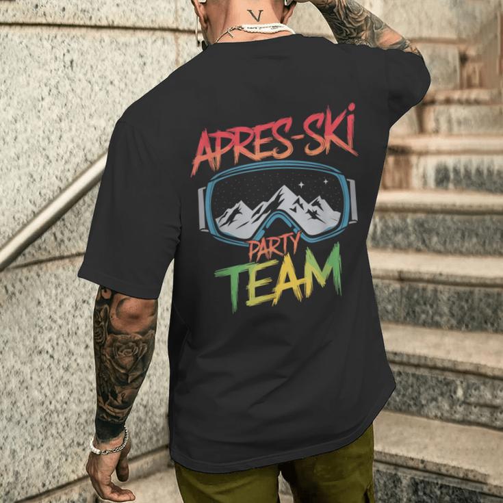 Skifahren Winter Sport Ski Party Lustiges Team Apres Ski T-Shirt mit Rückendruck Geschenke für Ihn