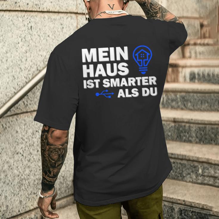 Smart Home Mein Haus Ist Smarter Als Du T-Shirt mit Rückendruck Geschenke für Ihn