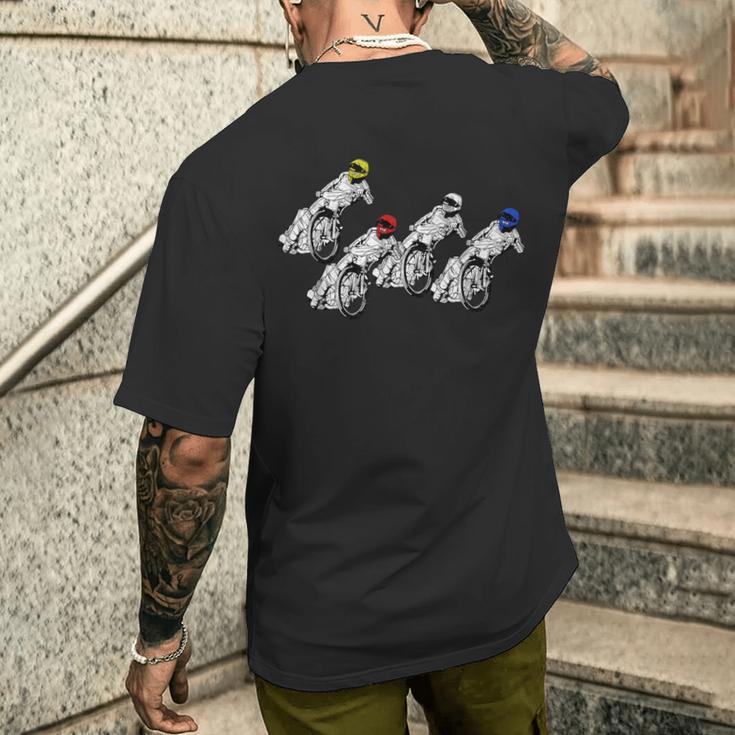 Speedway Racing Motorcycle Racing T-Shirt mit Rückendruck Geschenke für Ihn