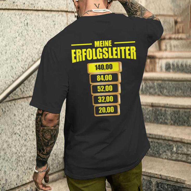 Spielothek Spielhalle Risikoleiter Meine Erfolgsleiter T-Shirt mit Rückendruck Geschenke für Ihn