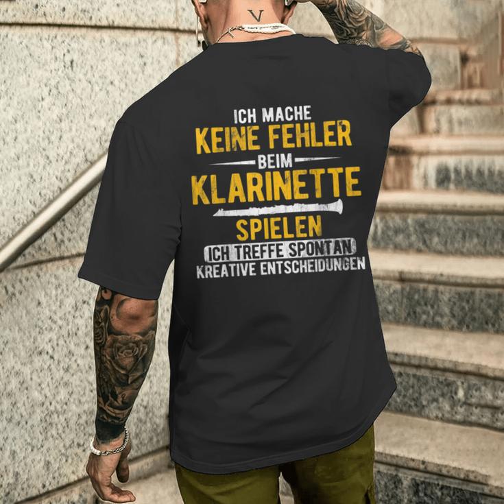 Spontan Kreative Decisions Music Clarinet T-Shirt mit Rückendruck Geschenke für Ihn