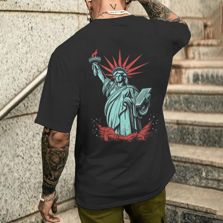 Statue Of Liberty T-Shirt mit Rückendruck Geschenke für Ihn