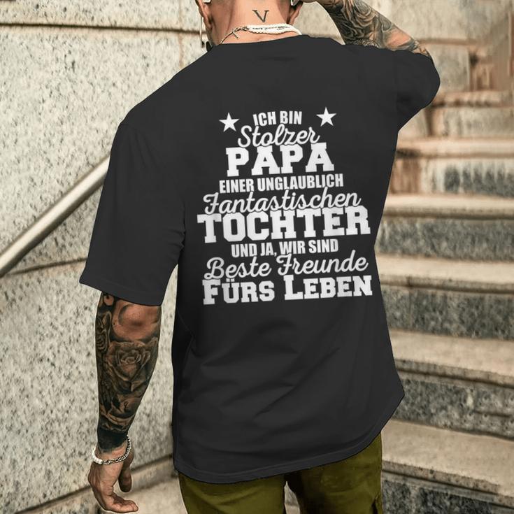 Stolzer Papa Einer Incredibly Fantastic Tochter Father T-Shirt mit Rückendruck Geschenke für Ihn