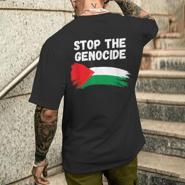 Stop The Flag Of T-Shirt mit Rückendruck Geschenke für Ihn