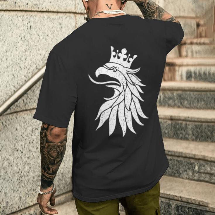 Sweden Flag Griffin Crest T-Shirt mit Rückendruck Geschenke für Ihn