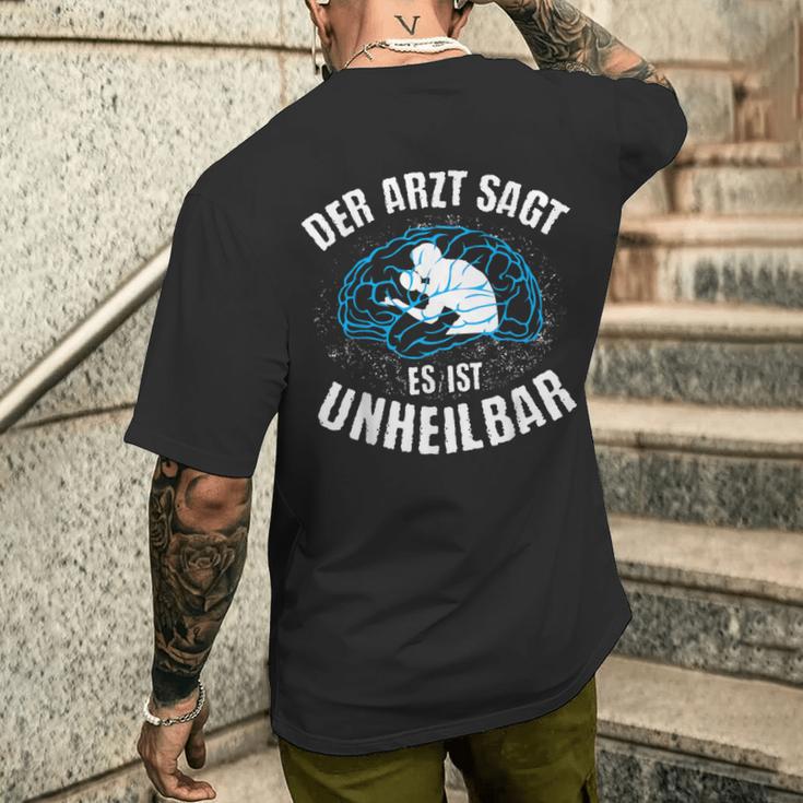 Table Tennis Doctor Says Unheilbar Cool Ping Pong T-Shirt mit Rückendruck Geschenke für Ihn