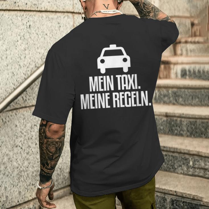 My Taxi My Rules Taxi Driver T-Shirt mit Rückendruck Geschenke für Ihn